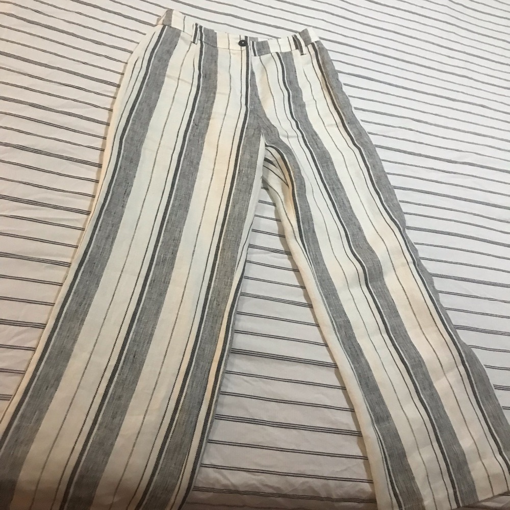 Reformation wide legged linen pants